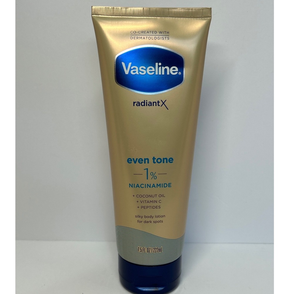 Vaseline Radiant X Even Tone Body Lotion 1% Niacinamide Vitamin C 7.5oz 222ml
